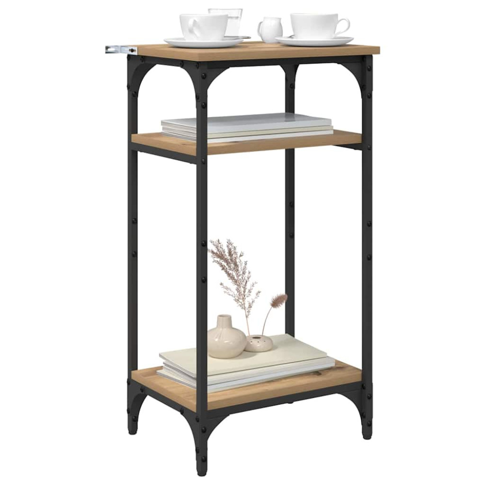 Produktbild för Sidobord med hylla Artisan Ek 40 x 30 x 75 cm Konstruerat trä