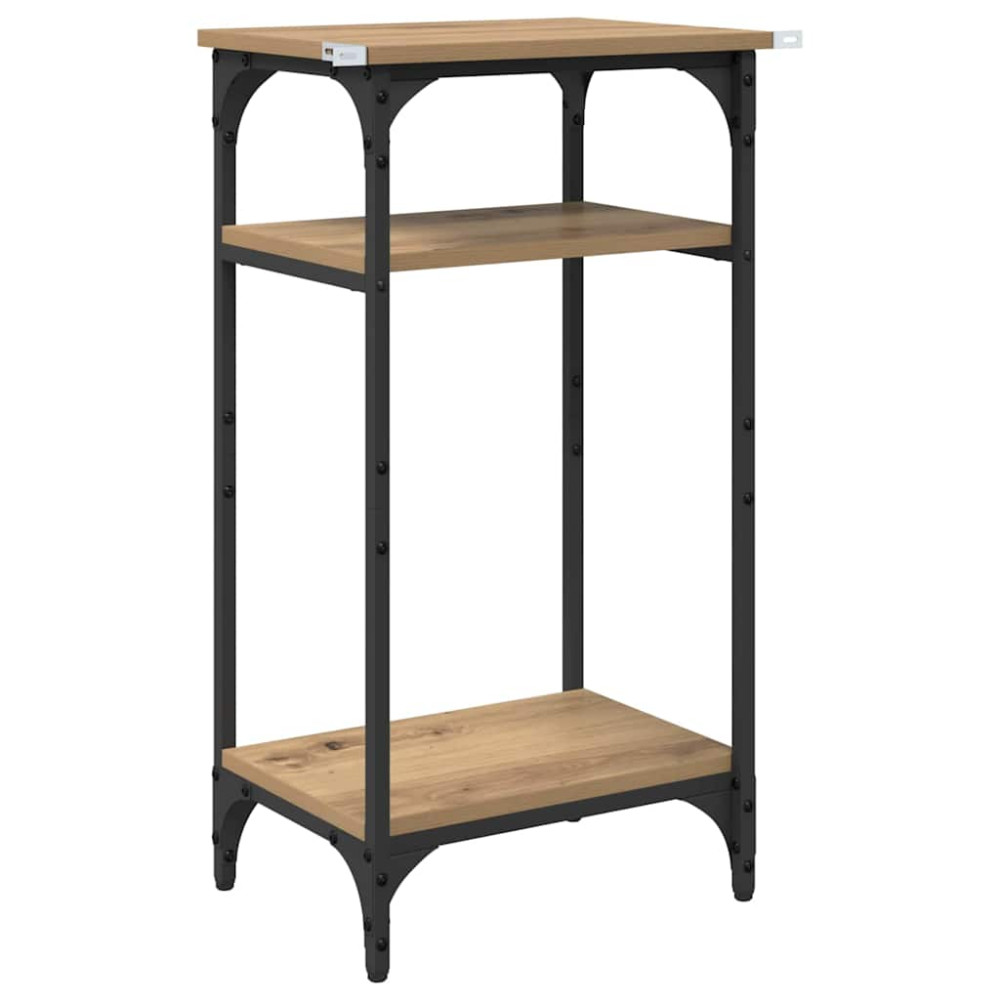 Produktbild för Sidobord med hylla Artisan Ek 40 x 30 x 75 cm Konstruerat trä