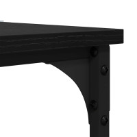 Produktbild för Sidobord med hylla Svart Ek 40 x 30 x 75 cm Konstruerat trä