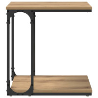 Produktbild för Sidobord med hylla Artisan Ek 50 x 35 x 52 cm Konstruerat trä