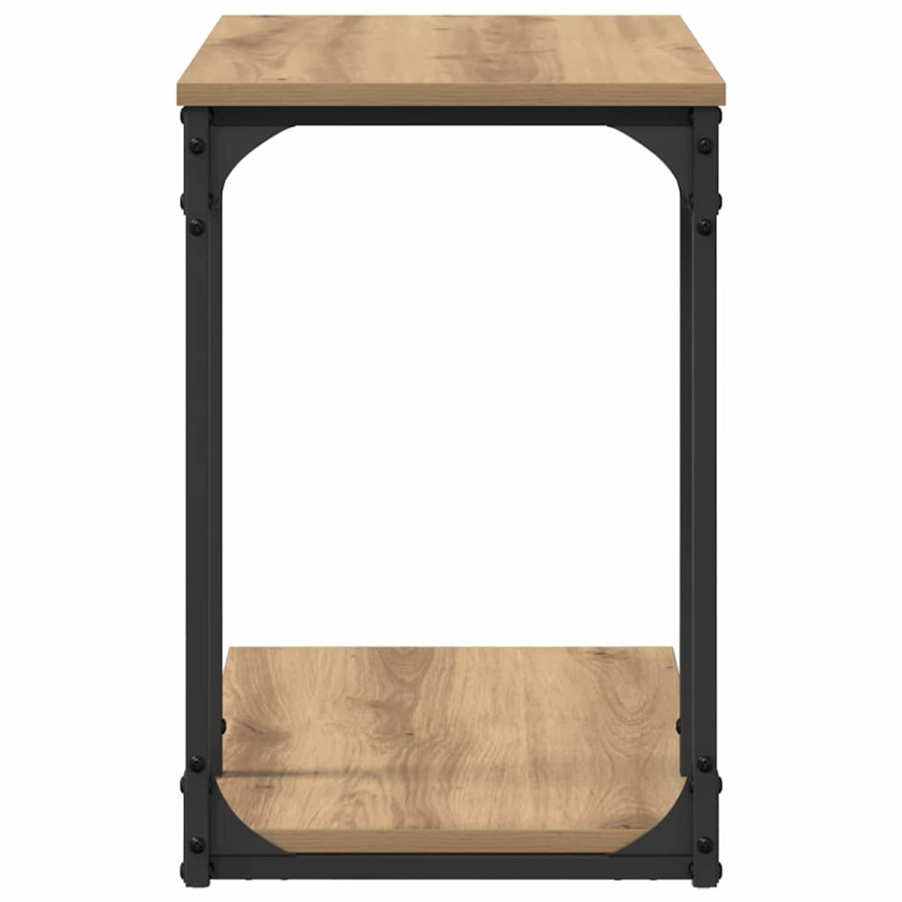 Produktbild för Sidobord med hylla Artisan Ek 50 x 35 x 52 cm Konstruerat trä