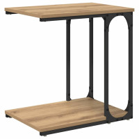 Produktbild för Sidobord med hylla Artisan Ek 50 x 35 x 52 cm Konstruerat trä