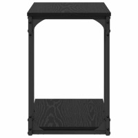 Produktbild för Sidobord med hylla Svart Ek 50 x 35 x 52 cm Konstruerat trä