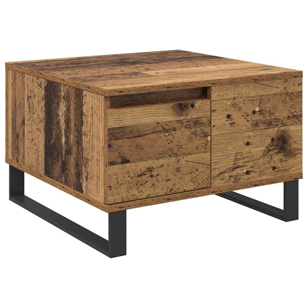 Produktbild för Kaffeebord Gammalt trä 55 x 55 x 36,5 cm Konstruerat trä