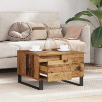 Produktbild för Kaffeebord Gammalt trä 55 x 55 x 36,5 cm Konstruerat trä