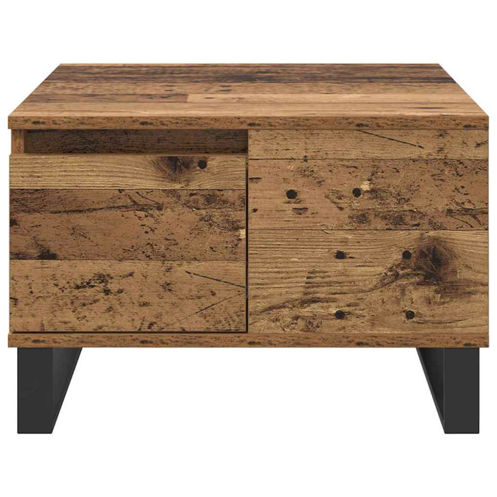 Produktbild för Kaffeebord Gammalt trä 55 x 55 x 36,5 cm Konstruerat trä