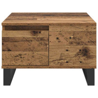 Produktbild för Kaffeebord Gammalt trä 55 x 55 x 36,5 cm Konstruerat trä