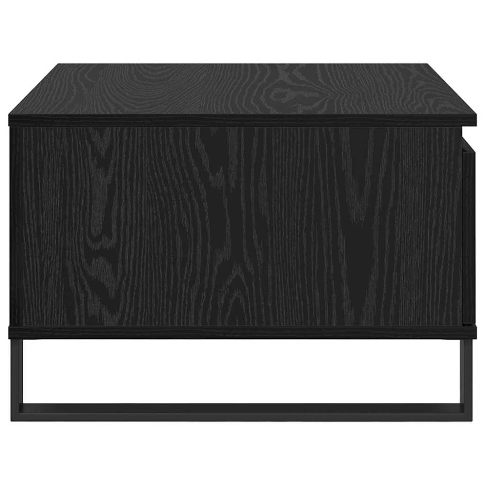 Produktbild för Kaffeebord med låda Svart Ek 55 x 55 x 36,5 cm Konstruerat trä