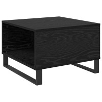Produktbild för Kaffeebord med låda Svart Ek 55 x 55 x 36,5 cm Konstruerat trä