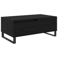 Produktbild för Kaffeebord med låda Svart Ek 90 x 50 x 36,5 cm Konstruerat trä