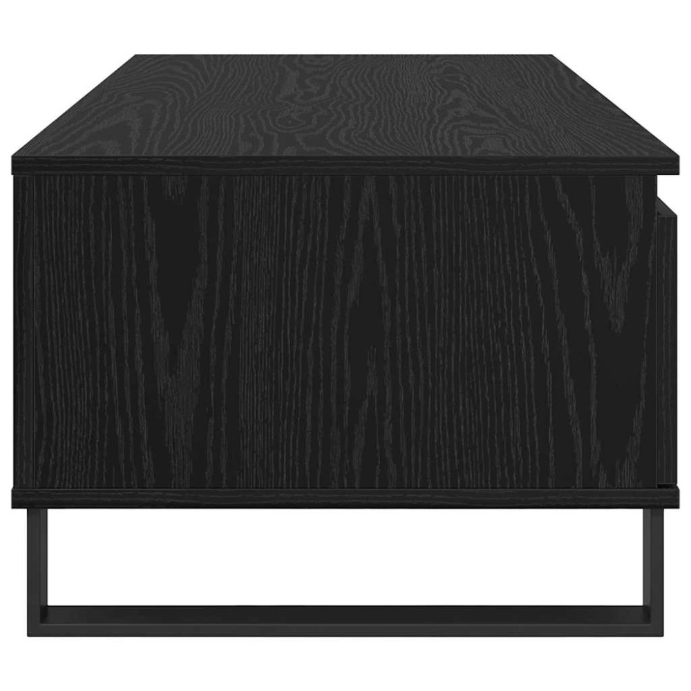 Produktbild för Kaffeebord med låda Svart Ek 90 x 50 x 36,5 cm Konstruerat trä