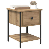 Produktbild för Sängbord 2 pcs Artisan Ek 34 x 35,5 x 45 cm Konstruerat trä