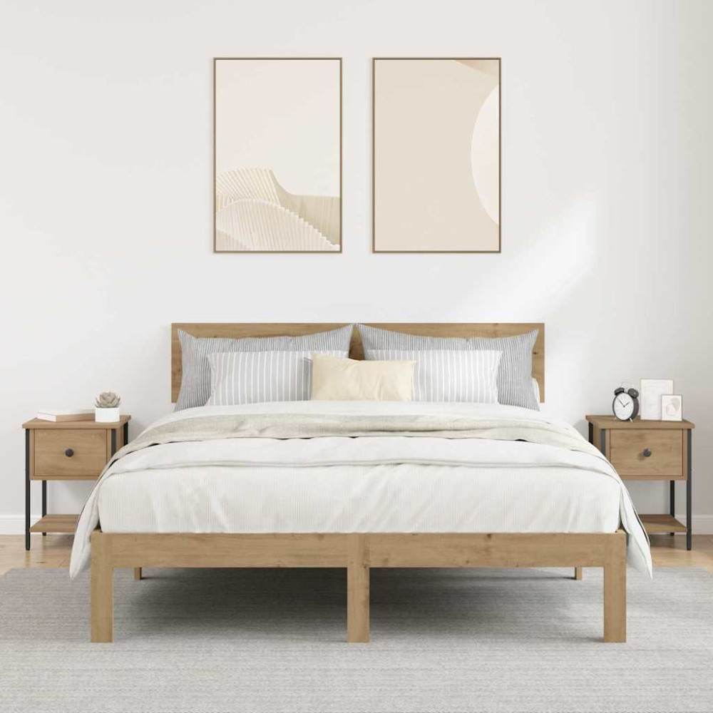 Produktbild för Sängbord 2 pcs Artisan Ek 34 x 35,5 x 45 cm Konstruerat trä