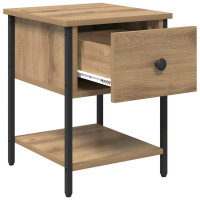 Produktbild för Sängbord 2 pcs Artisan Ek 34 x 35,5 x 45 cm Konstruerat trä