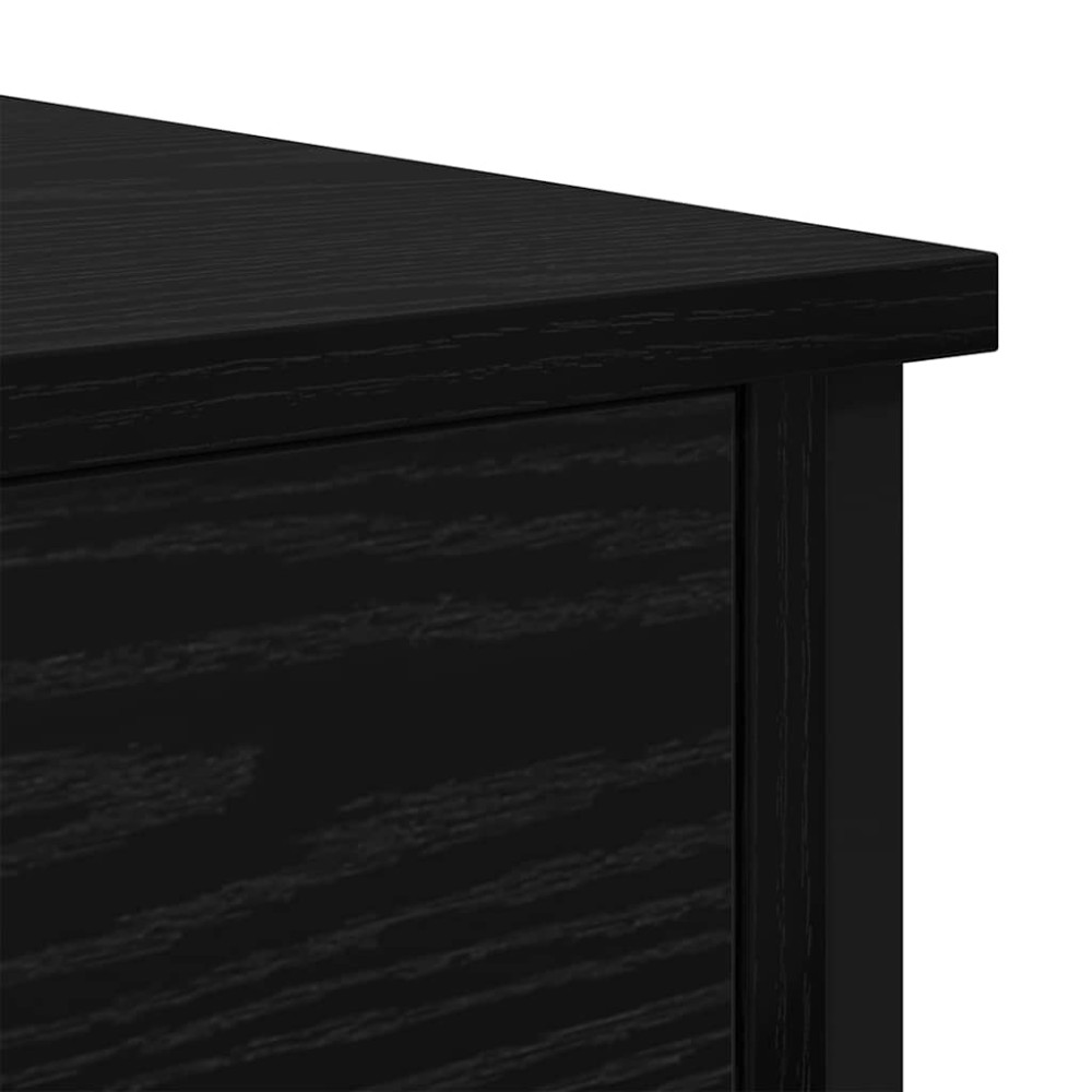 Produktbild för Sängbord 2 pcs Svart Ek 34 x 35,5 x 45 cm Konstruerat trä