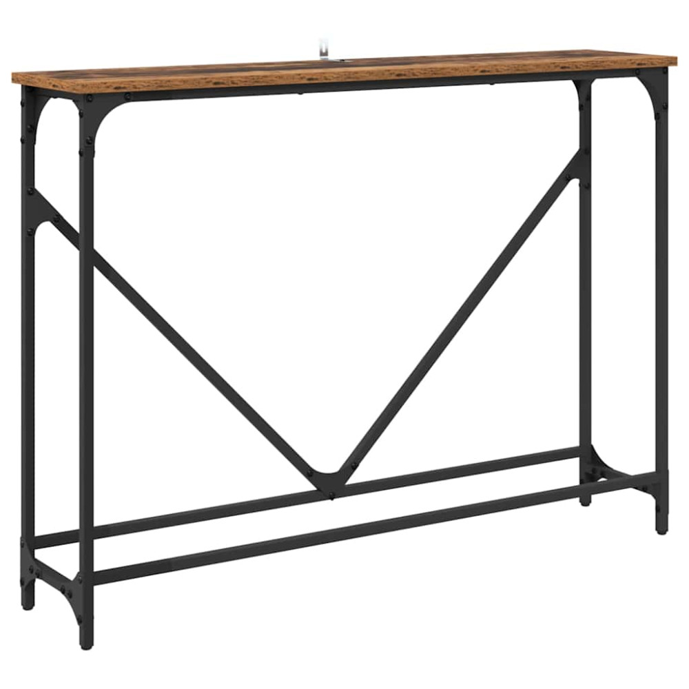 Produktbild för Konsolbord Gammalt trä 102 x 23 x 75 cm Konstruerat trä