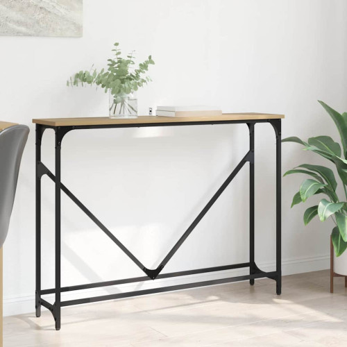 vidaXL Konsolbord Artisan Ek 102 x 23 x 75 cm Konstruerat trä