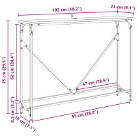 Produktbild för Konsolbord Artisan Ek 102 x 23 x 75 cm Konstruerat trä
