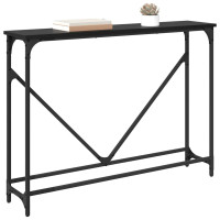 Produktbild för Konsolbord Svart Ek 102 x 23 x 75 cm Konstruerat trä