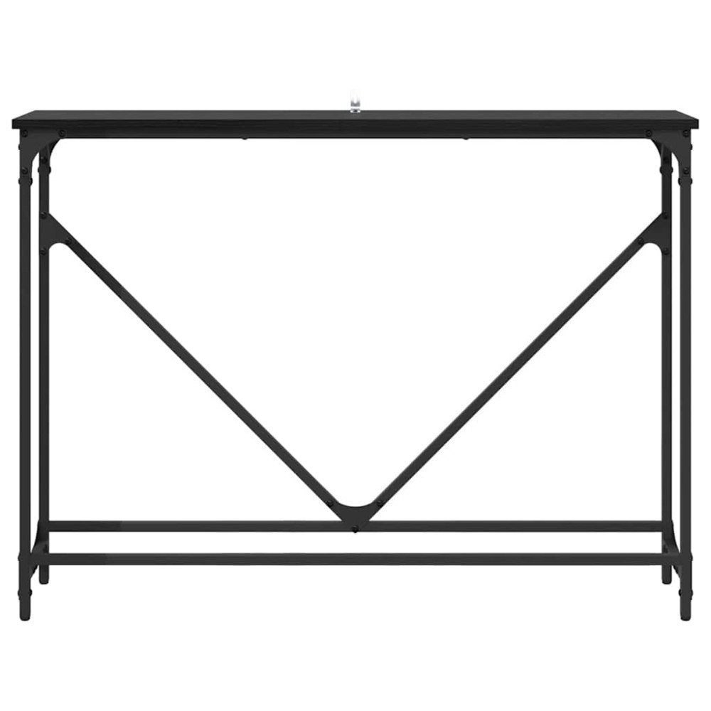 Produktbild för Konsolbord Svart Ek 102 x 23 x 75 cm Konstruerat trä