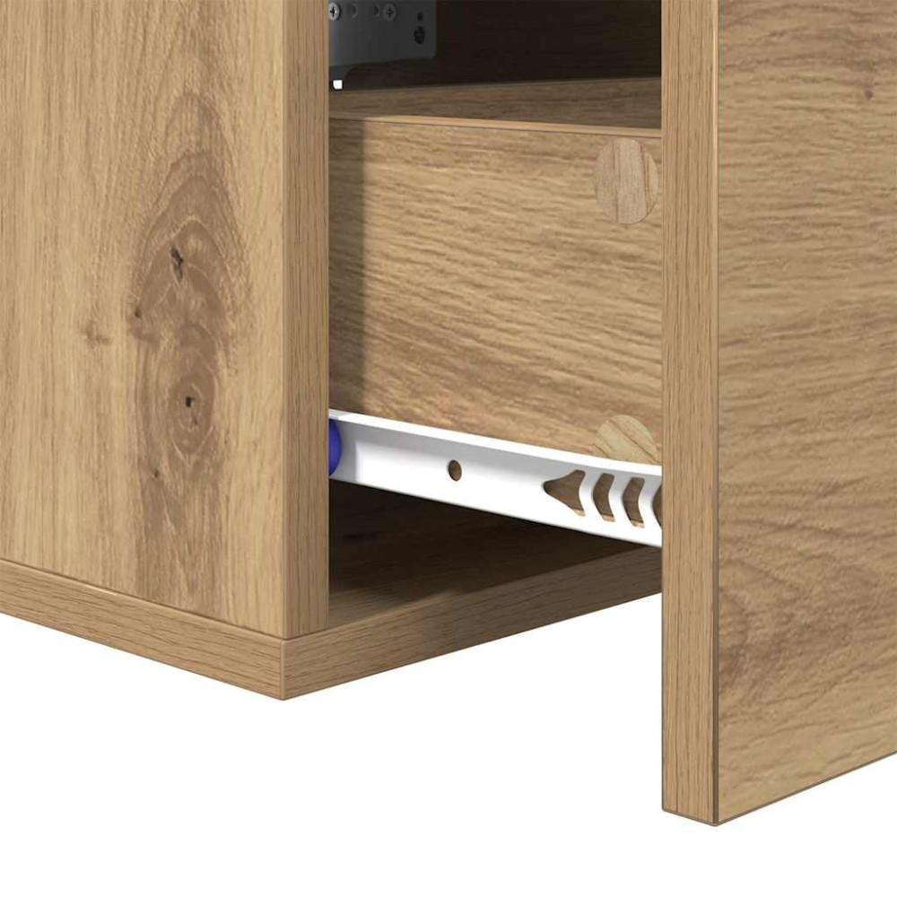 Produktbild för Nattduksbord artisan ek 35 x 35 x 20 cm Konstruerat trä