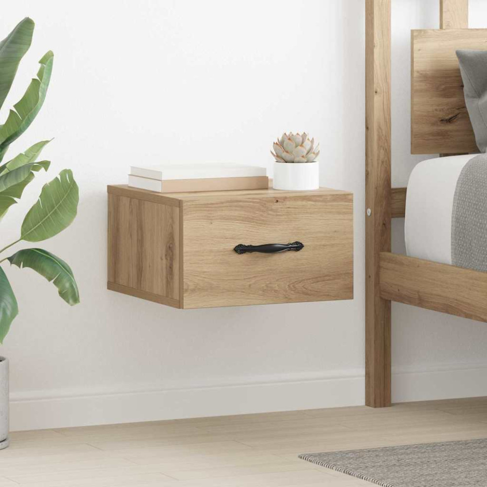 Produktbild för Nattduksbord 2 pcs artisan ek 35 x 35 x 20 cm Konstruerat trä