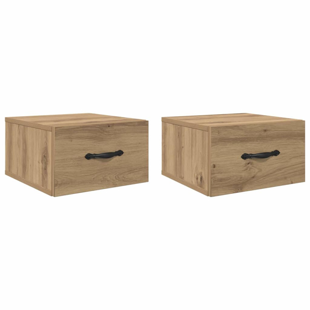 Produktbild för Nattduksbord 2 pcs artisan ek 35 x 35 x 20 cm Konstruerat trä