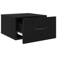 Produktbild för Nattduksbord 2 pcs Svart ek 35 x 35 x 20 cm Konstruerat trä
