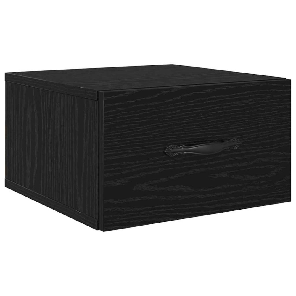 Produktbild för Nattduksbord 2 pcs Svart ek 35 x 35 x 20 cm Konstruerat trä