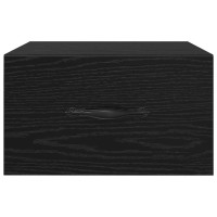 Produktbild för Nattduksbord 2 pcs Svart ek 35 x 35 x 20 cm Konstruerat trä
