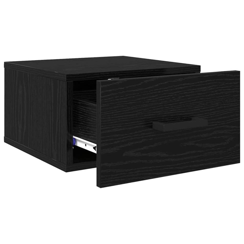 Produktbild för Nattduksbord 2 pcs Svart ek 35 x 35 x 20 cm Konstruerat trä