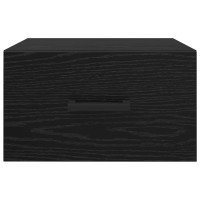 Produktbild för Nattduksbord 2 pcs Svart ek 35 x 35 x 20 cm Konstruerat trä
