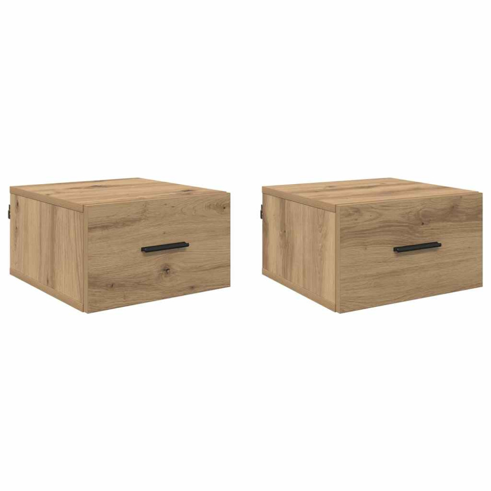 Produktbild för Nattduksbord 2 pcs artisan ek 35 x 35 x 20 cm Konstruerat trä