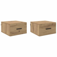 Produktbild för Nattduksbord 2 pcs artisan ek 35 x 35 x 20 cm Konstruerat trä