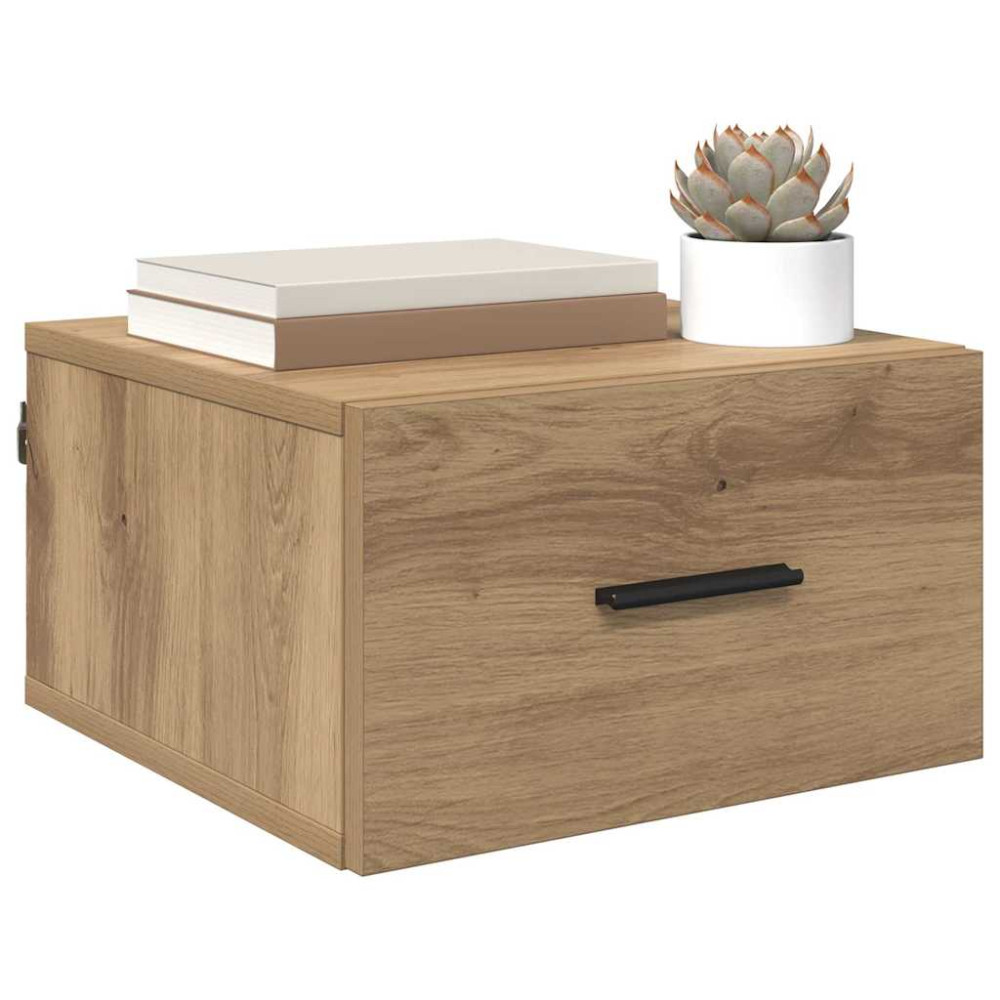 Produktbild för Nattduksbord 2 pcs artisan ek 35 x 35 x 20 cm Konstruerat trä