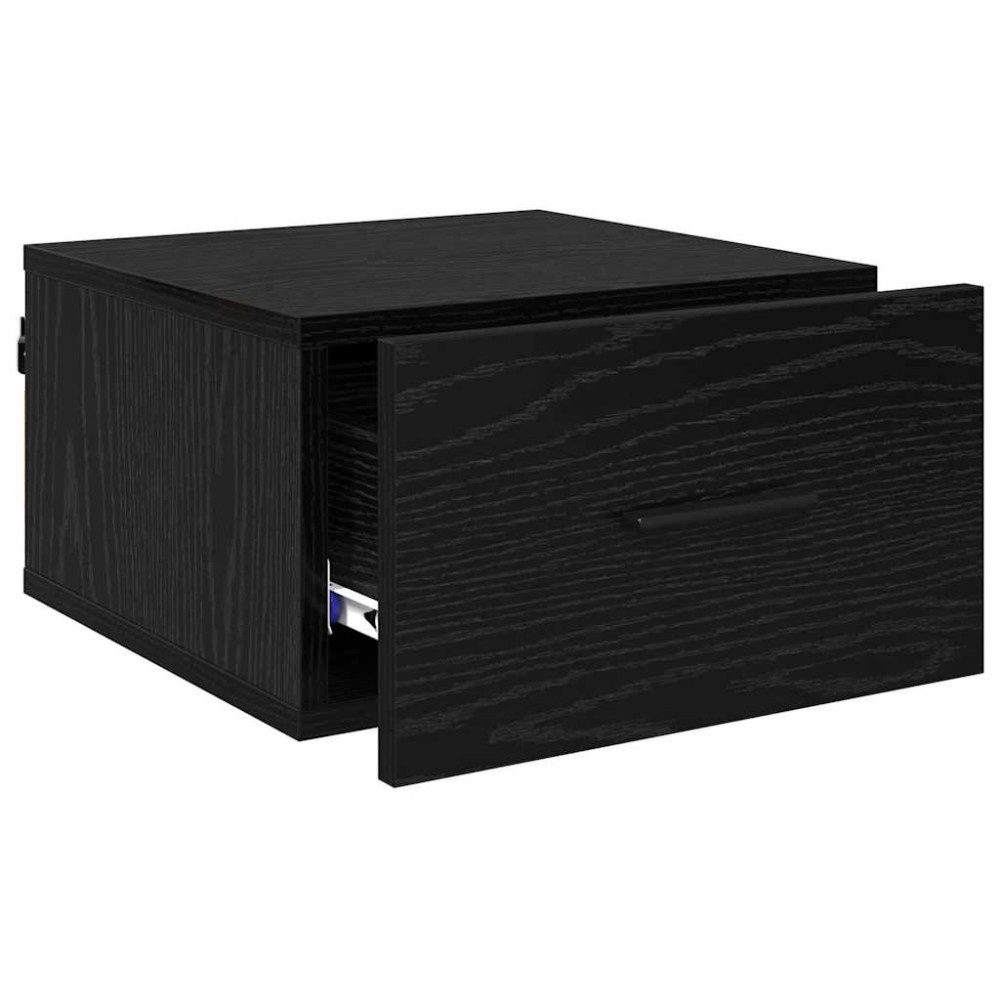 Produktbild för Nattduksbord 2 pcs Svart ek 35 x 35 x 20 cm Konstruerat trä
