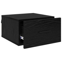 Produktbild för Nattduksbord 2 pcs Svart ek 35 x 35 x 20 cm Konstruerat trä