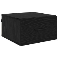 Produktbild för Nattduksbord 2 pcs Svart ek 35 x 35 x 20 cm Konstruerat trä