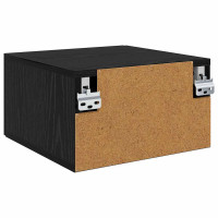 Produktbild för Nattduksbord 2 pcs Svart ek 35 x 35 x 20 cm Konstruerat trä