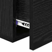 Produktbild för Nattduksbord 2 pcs Svart ek 35 x 35 x 20 cm Konstruerat trä