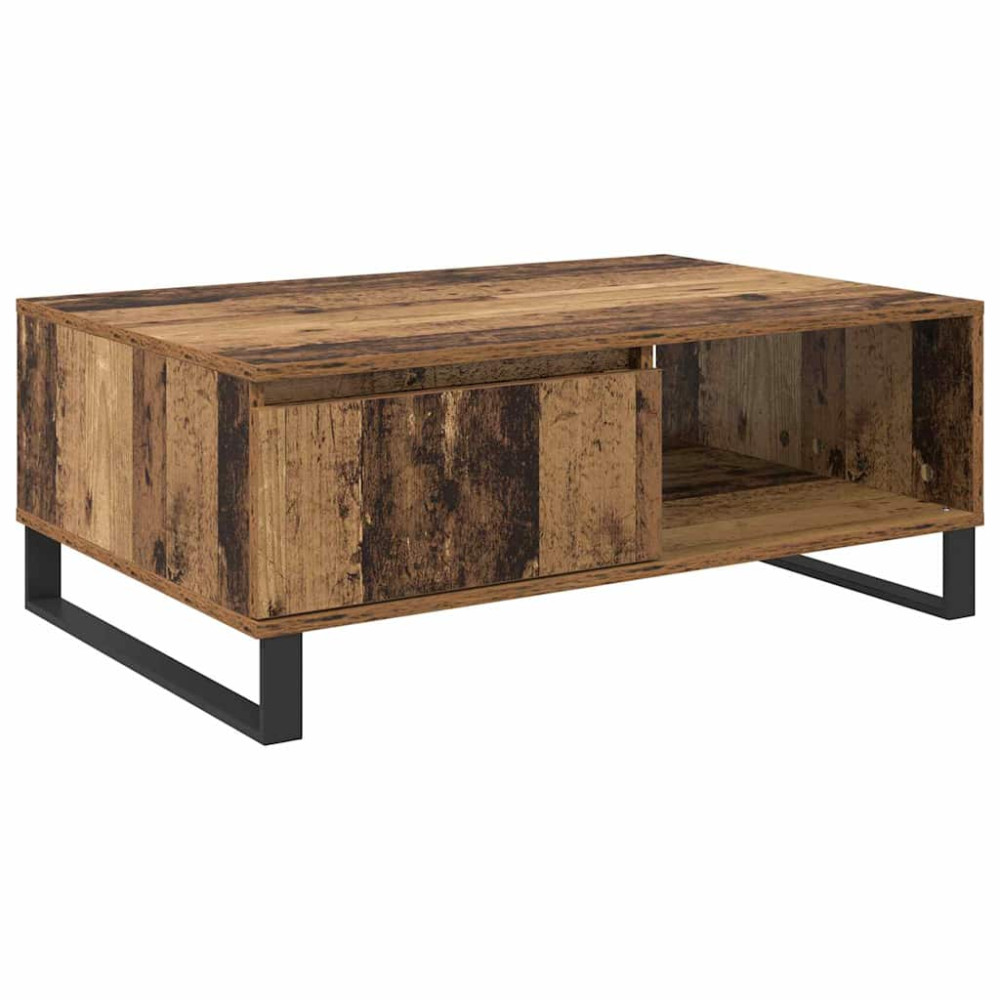 Produktbild för Kaffeebord Gammalt trä 90 x 60 x 35 cm Konstruerat trä