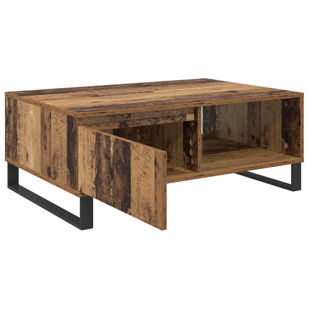 Produktbild för Kaffeebord Gammalt trä 90 x 60 x 35 cm Konstruerat trä
