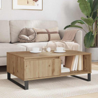 Produktbild för Kaffeebord Artisan Ek 90 x 60 x 35 cm Konstruerat trä