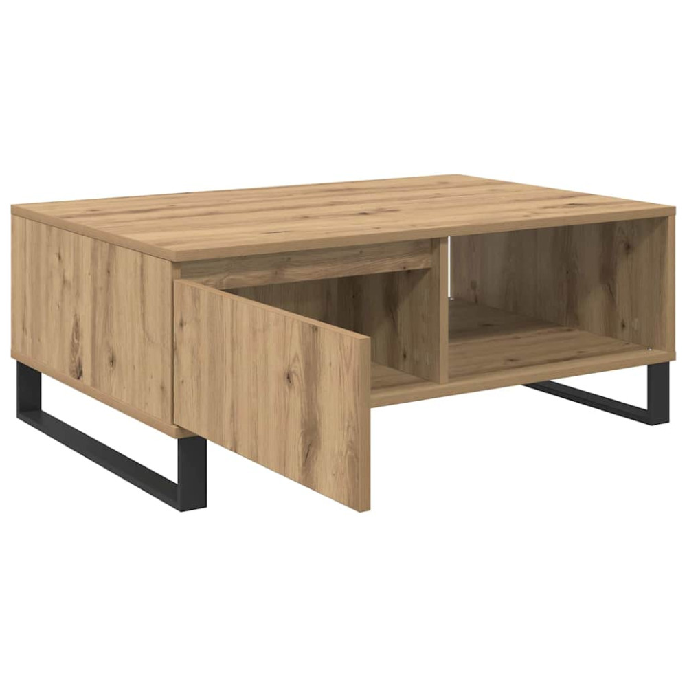 Produktbild för Kaffeebord Artisan Ek 90 x 60 x 35 cm Konstruerat trä