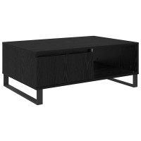 Produktbild för Kaffeebord Svart Ek 90 x 60 x 35 cm Konstruerat trä