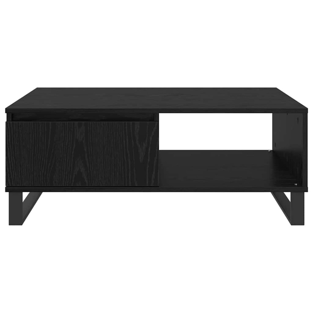 Produktbild för Kaffeebord Svart Ek 90 x 60 x 35 cm Konstruerat trä