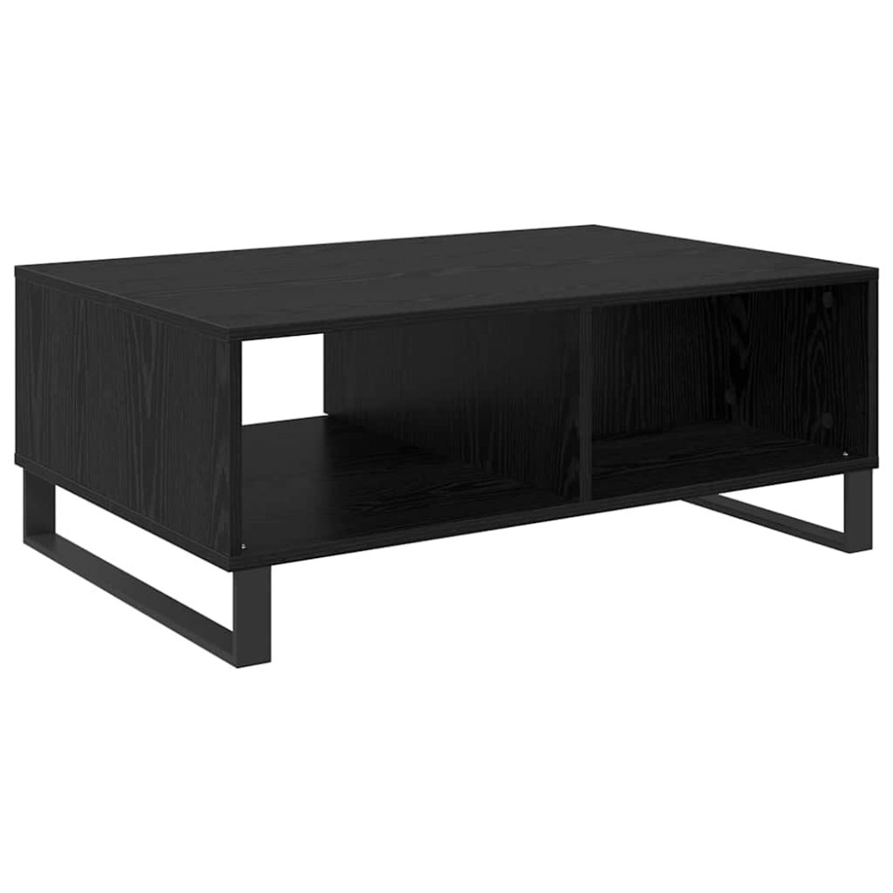 Produktbild för Kaffeebord Svart Ek 90 x 60 x 35 cm Konstruerat trä