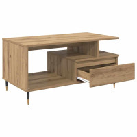 Produktbild för Kaffeebord med låda Artisan Ek 90 x 49 x 45 cm Konstruerat trä