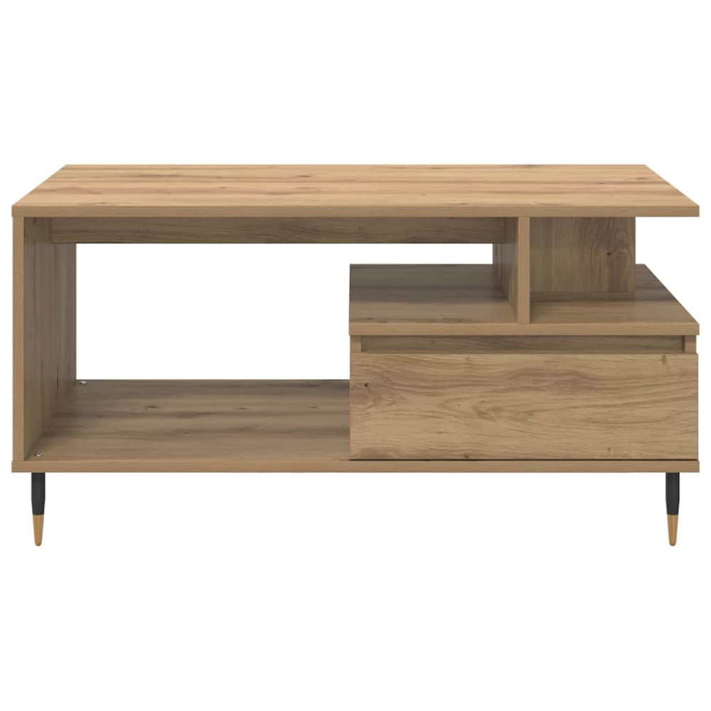 Produktbild för Kaffeebord med låda Artisan Ek 90 x 49 x 45 cm Konstruerat trä