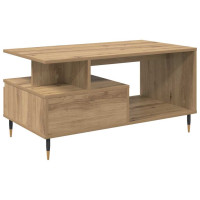 Produktbild för Kaffeebord med låda Artisan Ek 90 x 49 x 45 cm Konstruerat trä